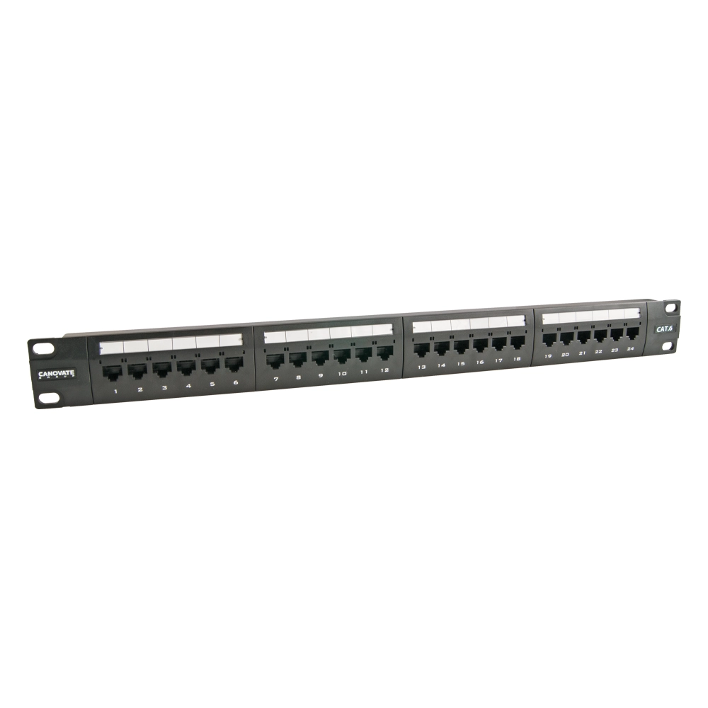 24 Port UTP Kategori 6 Patch Panel 1U