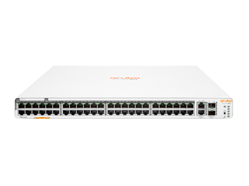 HPE Aruba Instant On JL809A 1960-48G Yönetilebilir 48 port 10/100/1000 600W (48 Port POE) (2 SFP 1/10GbE) (2 RJ45 1/10GbE)